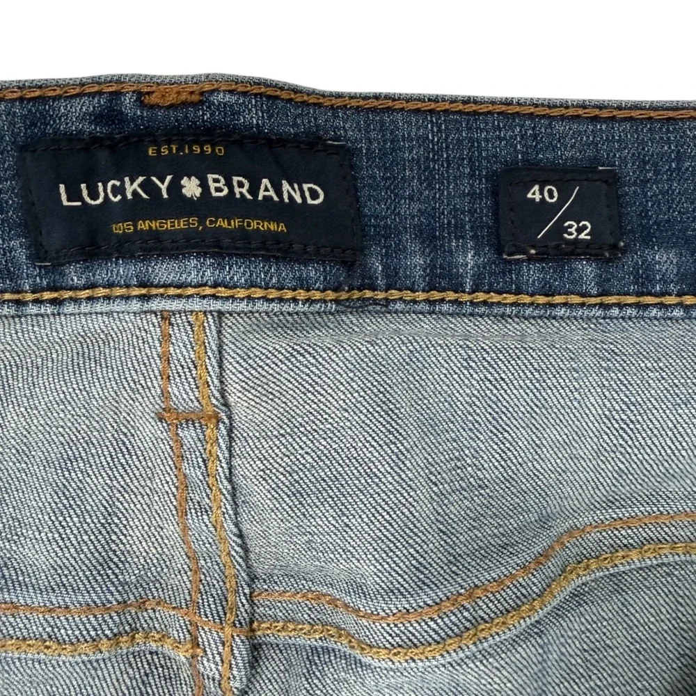 Mens Lucky Brand 410 Athletic Slim Jeans 40x32 Blue Medium Wash Casual Everyday